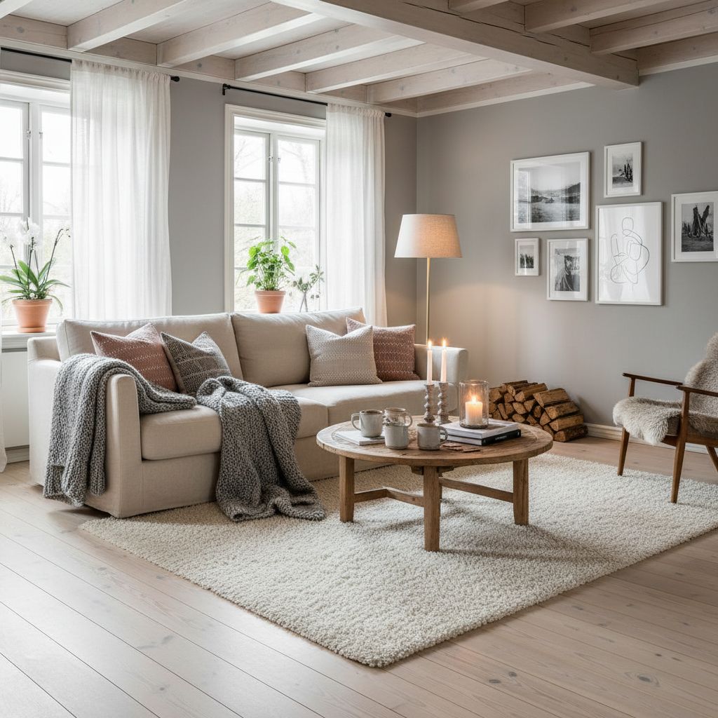 Scandinavian comfort staged interior